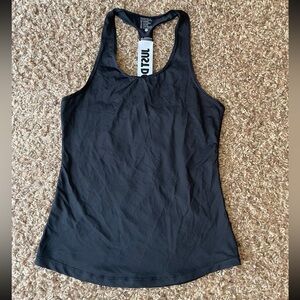 Nike black racer back dri fit tank top shirt gym workout womens size small s